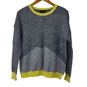 Trouve Sweater Women Medium Blue Preppy Academia Mohair Blend School‎ Textured